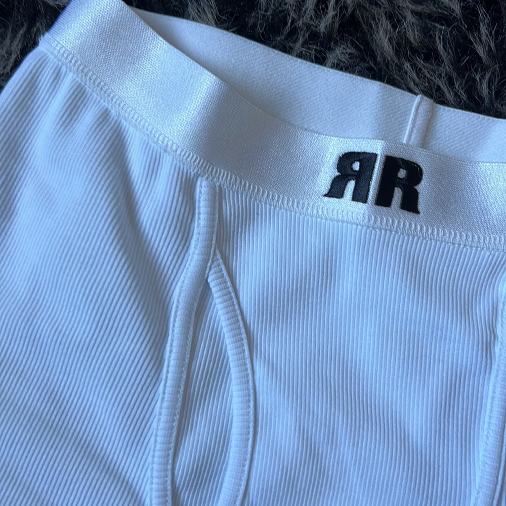 ROTATE RIBBED SHORTS WHITE - Picture 6 of 8